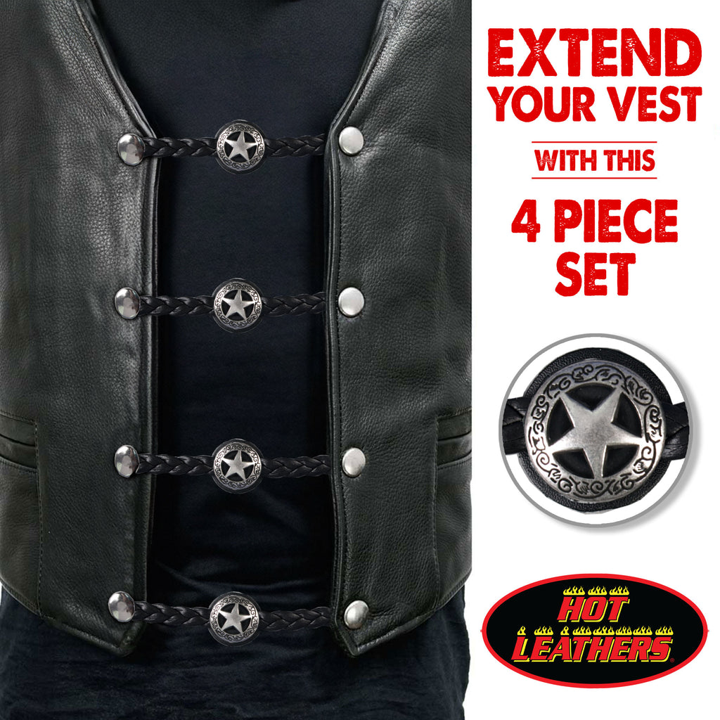 Hot Leathers VXL1001SET Western Star Braided Vest Extender