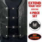 VXL1023- 4 PC SET VEST EXT BRAID SPRK BUTERFLY BLACK 4