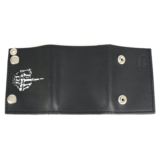 Hot Leathers Skeleton Finger Trifold Wallet