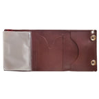 Hot Leathers WLC2009 Antique Brown Tri-Fold Leather Wallet with Chain