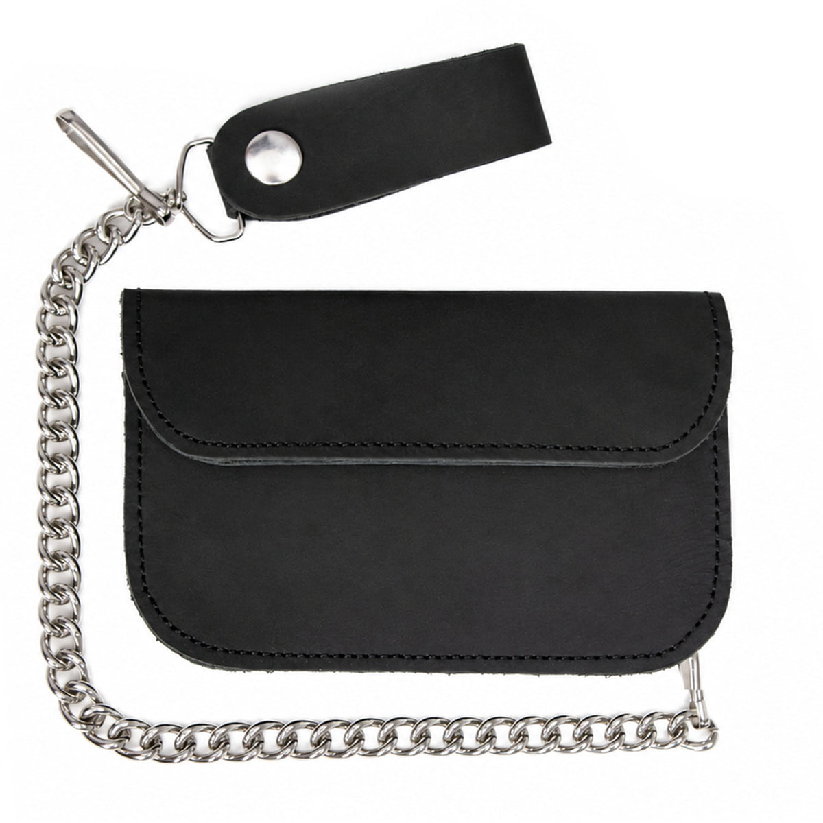 Hot Leathers WLF1002 Bifold  3 pocket Crazy Horse  Black Wallet