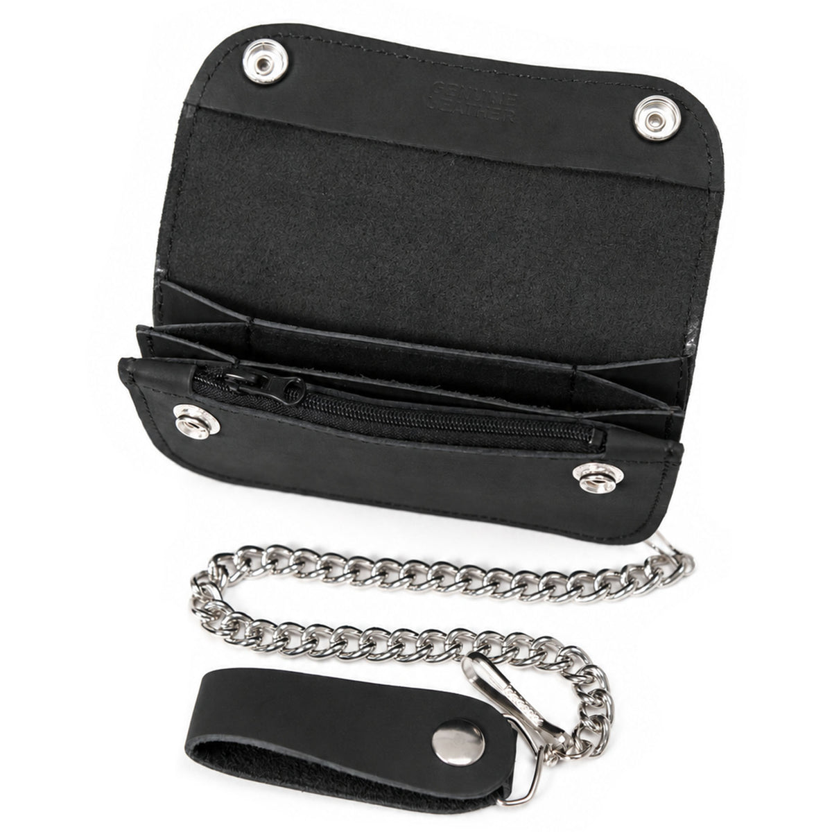 Hot Leathers WLF1002 Bifold  3 pocket Crazy Horse  Black Wallet