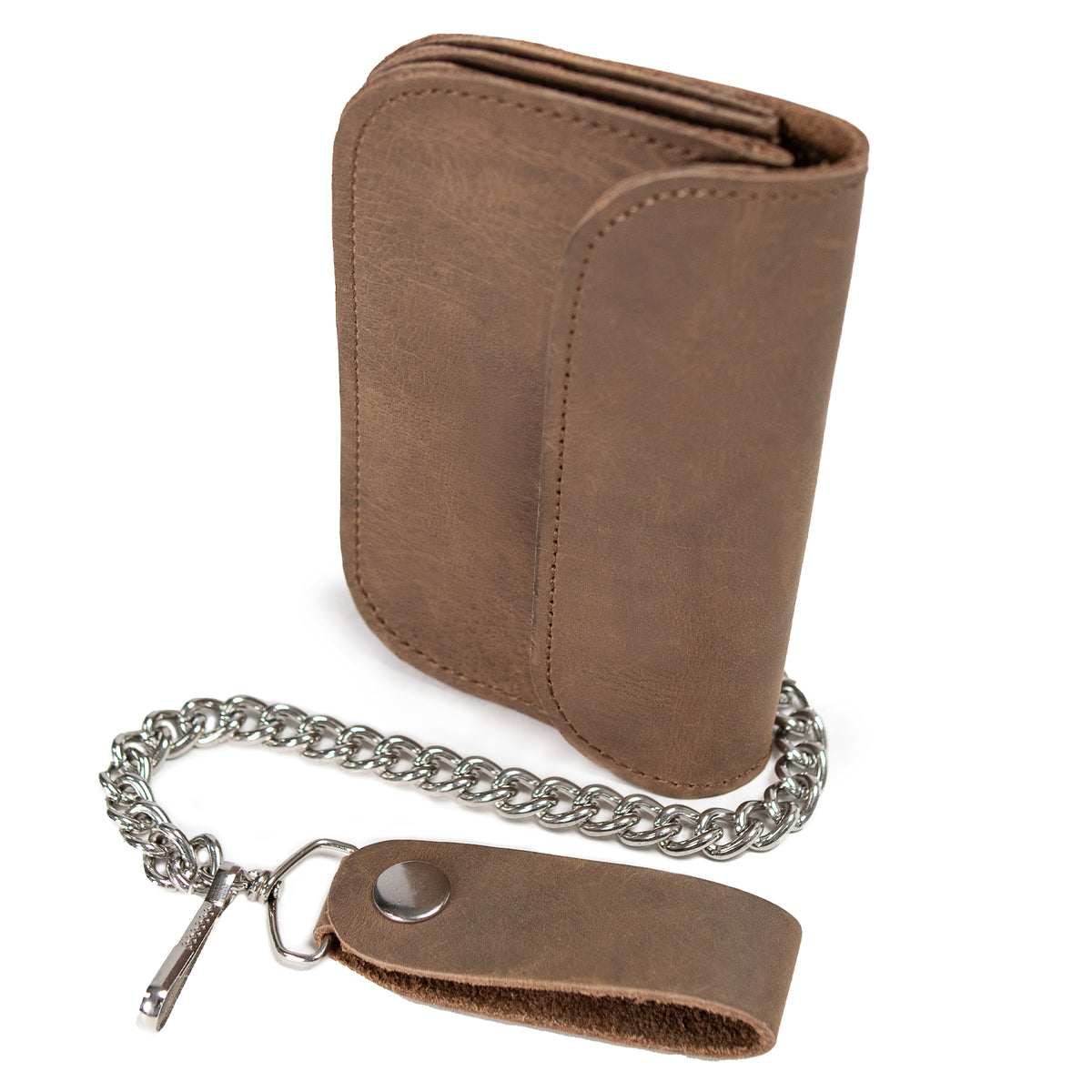 Hot Leathers WLF1003 Bifold  3 pocket Crazy Horse  Brown Wallet