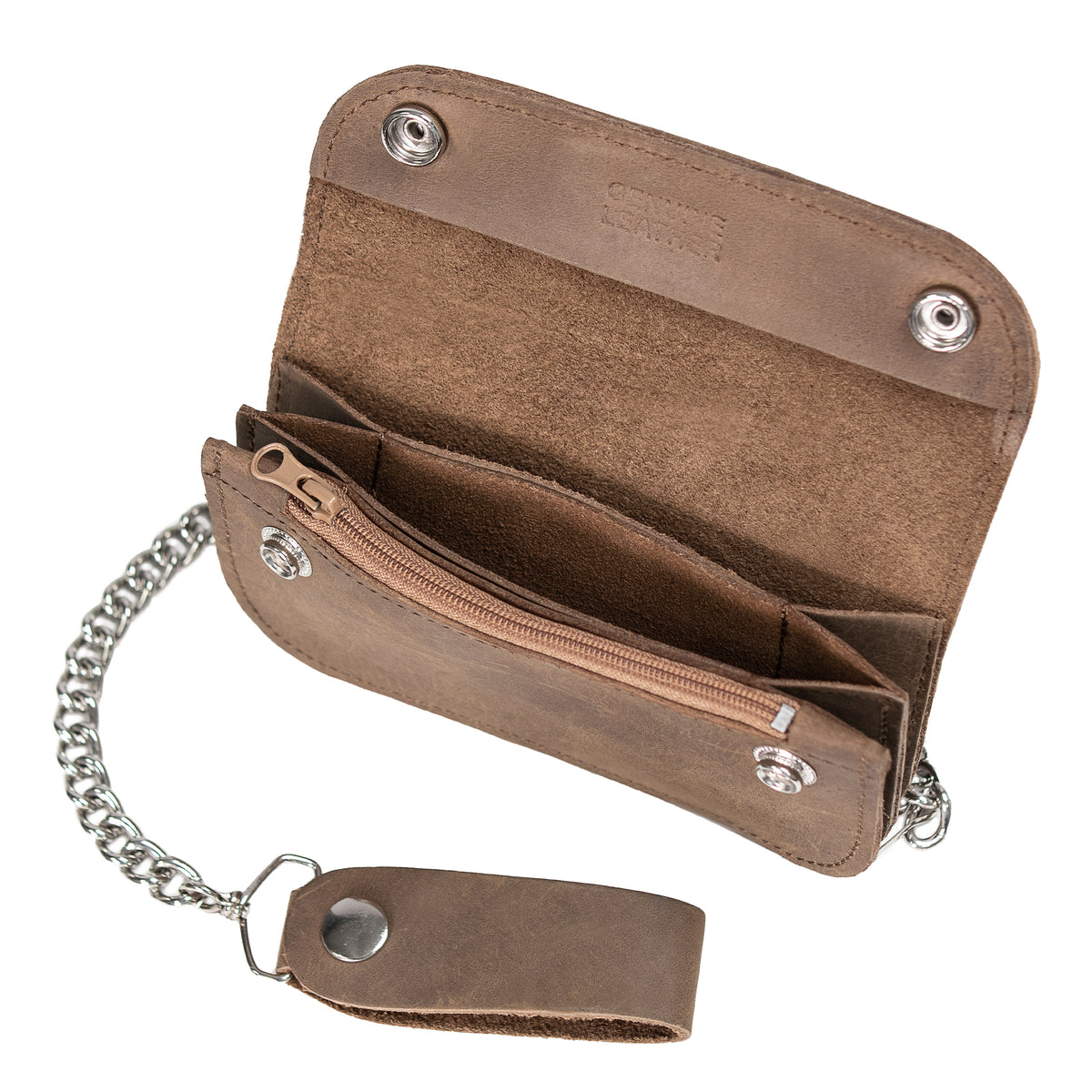 Hot Leathers WLF1003 Bifold  3 pocket Crazy Horse  Brown Wallet