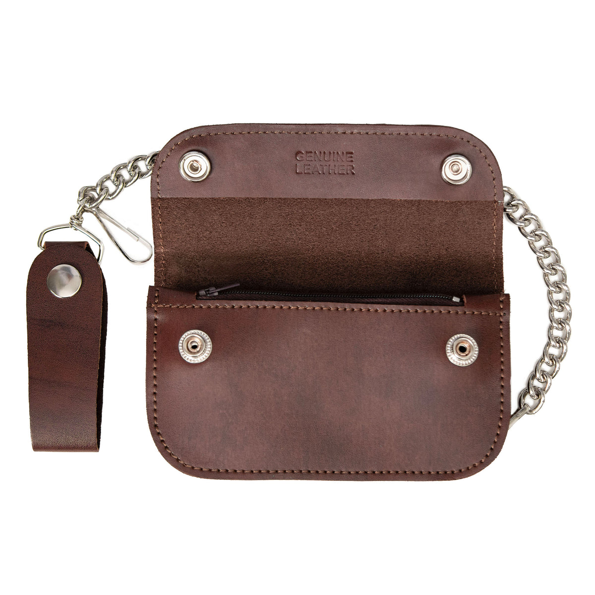 Hot Leathers WLF1004 Bifold  3 pocket Crazy Horse  Brown Wallet