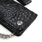 Hot Leathers WLF1007 Bifold Crocodle Black Wallet
