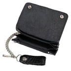Hot Leathers WLF1007 Bifold Crocodle Black Wallet
