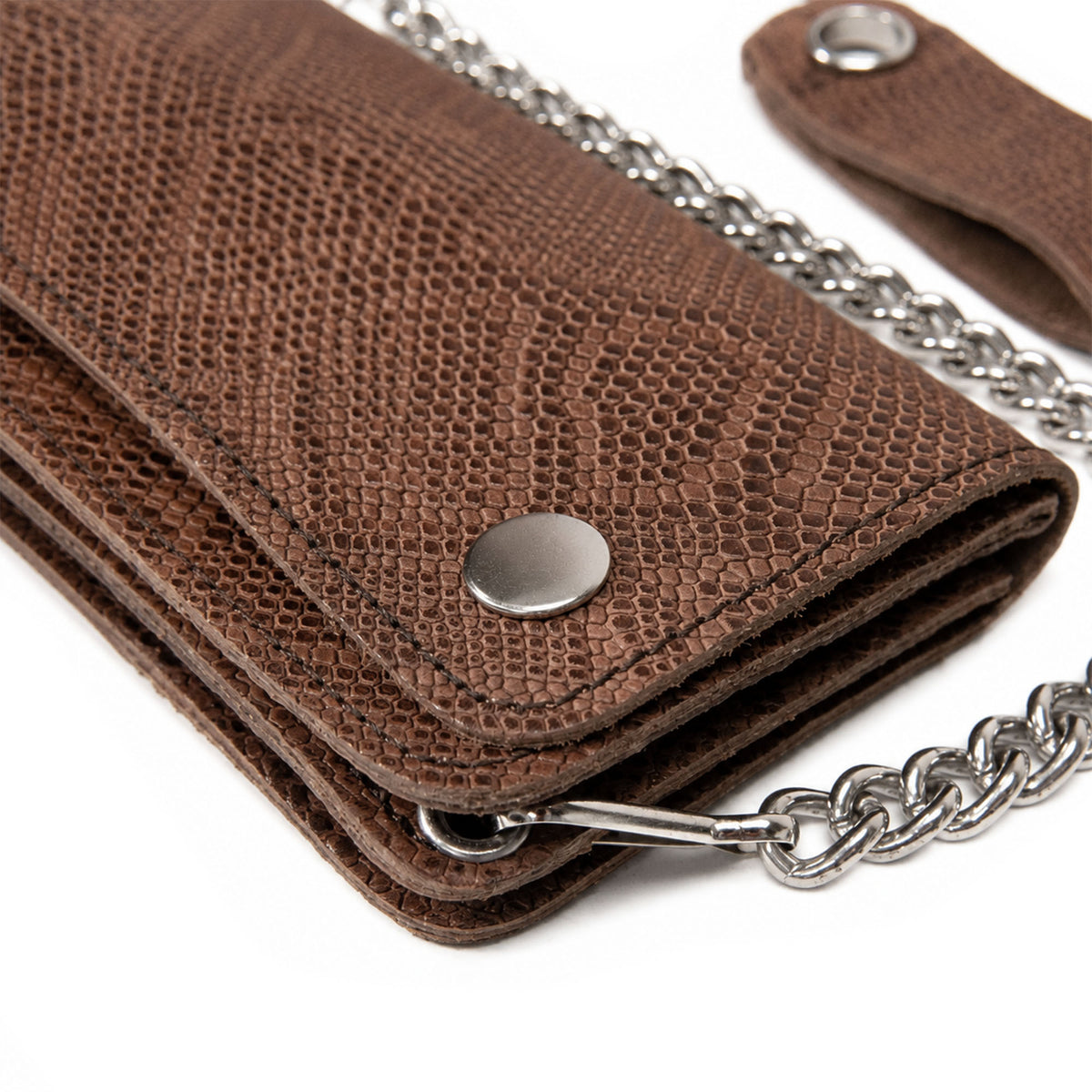 Hot Leathers WLF1010 Bifold Black & Brown Python Wallet