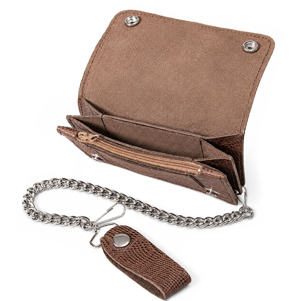 Hot Leathers WLF1010 Bifold Black & Brown Python Wallet