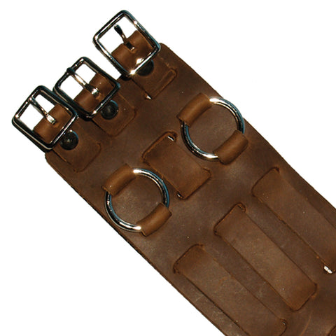 Hot Leathers WTB1002 2.5" 3-Strap Brown Leather Watchband