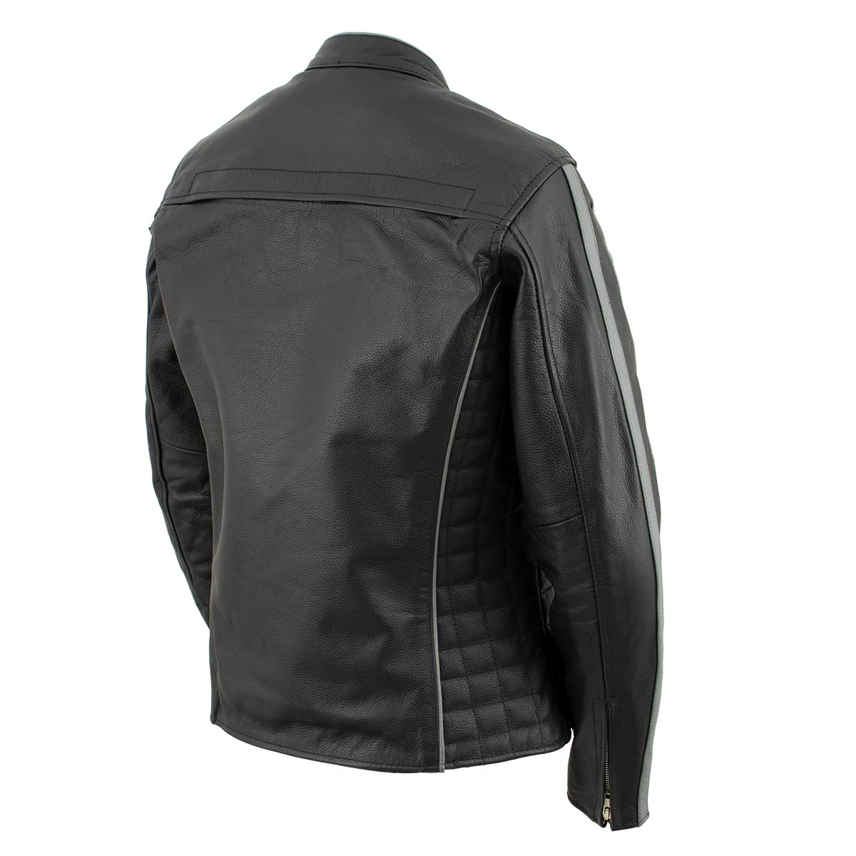 Milwaukee Leather LKL27000 Women’s  Black with Silver Multi Vented Leather Motorcycle Jacket