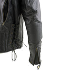 Milwaukee Leather LKM17002 Men's Premium Top Grade Black Leather Motorcycle Riders Jacket w/  Zip-Out Lining