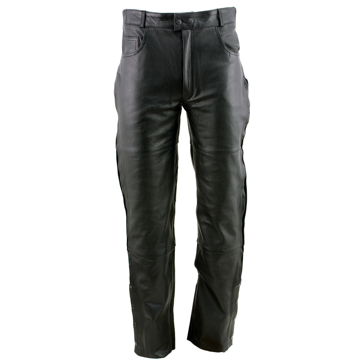 Milwaukee Leather LKM5726 Men's Black Premium Leather Motorcycle