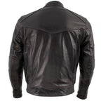 Milwaukee Leather LKM7006 Men's Classic Retro Distressed Brown Leather Jacket with CE Armor Protection