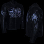 Milwaukee Leather LKM17008 Men's Premium Black Reflective Skulls Cruiser Style Motorcycle Jacket w/ CE Armor