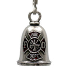 Milwaukee Leather MLB9061 Fire Dept Motorcycle Good Luck Bell w/ Key Ring-Key Chain Accessory for Bikers