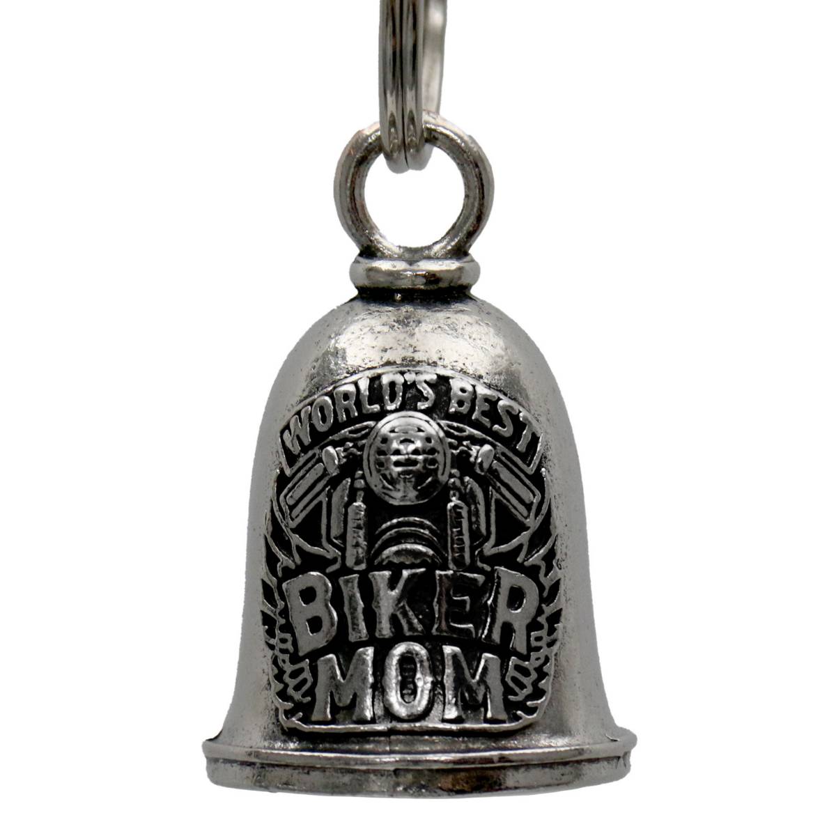 Milwaukee Leather MLB9077 Biker Mom Motorcycle Good Luck Bell w/ Key Ring-Key Chain Accessory for Bikers