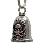 Milwaukee Leather MLB9110 Headress Motorcycle Good Luck Bell w/ Key Ring-Key Chain Accessory for Bikers
