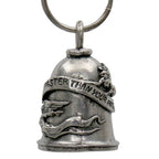 Milwaukee Leather MLB9124 Never Ride Faster Motorcycle Good Luck Bell w/ Key Ring-Key Chain Accessory for Bikers