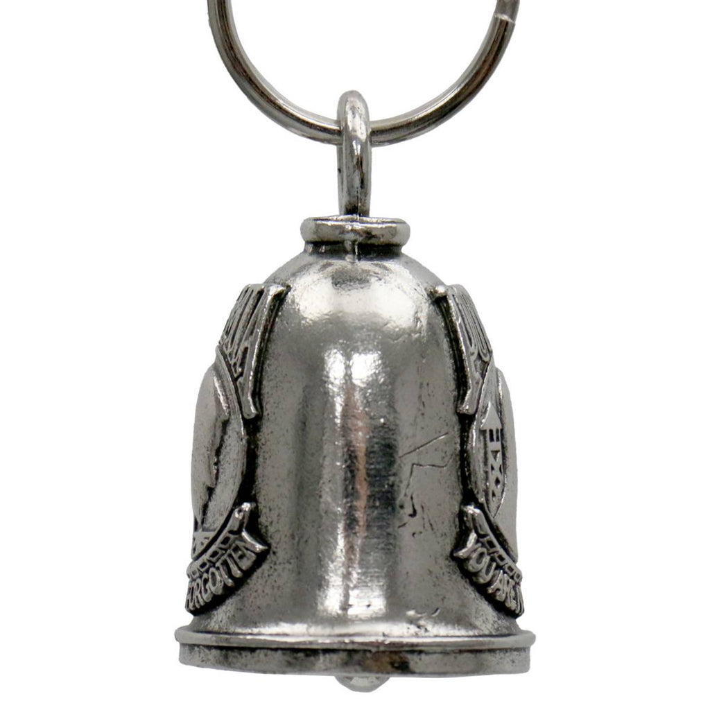 Milwaukee Leather MLB9129 POW MIA Motorcycle Good Luck Bell w/ Key Ring-Key Chain Accessory for Bikers