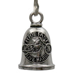Milwaukee Leather MLB9132 Ride Fast Live Hard Motorcycle Good Luck Bell w/ Key Ring-Key Chain Accessory for Bikers