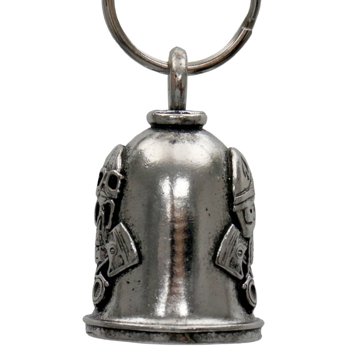 Milwaukee Leather MLB9149 Vintage Skull Motorcycle Good Luck Bell w/ Key Ring-Key Chain Accessory for Bikers