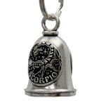 Milwaukee Leather MLB9164 Zodiac Scorpio Motorcycle Good Luck Bell w/ Key Ring-Key Chain Accessory for Bikers