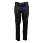 Milwaukee Leather USA MADE MLCHL5001 Women's Black Shade Premium Leather Motorcycle Chaps