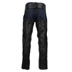 Milwaukee Leather USA MADE MLCHM5001 Men's Black Cloak Classic Premium Leather Motorcycle Chaps