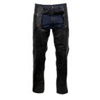 Milwaukee Leather USA MADE MLCHM5001 Men's Black Cloak Classic Premium Leather Motorcycle Chaps