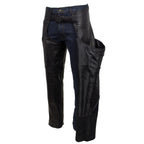 Milwaukee Leather USA MADE MLCHM5001 Men's Black Cloak Classic Premium Leather Motorcycle Chaps