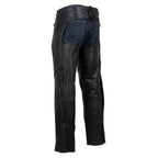 Milwaukee Leather USA MADE MLCHM5001 Men's Black Cloak Classic Premium Leather Motorcycle Chaps