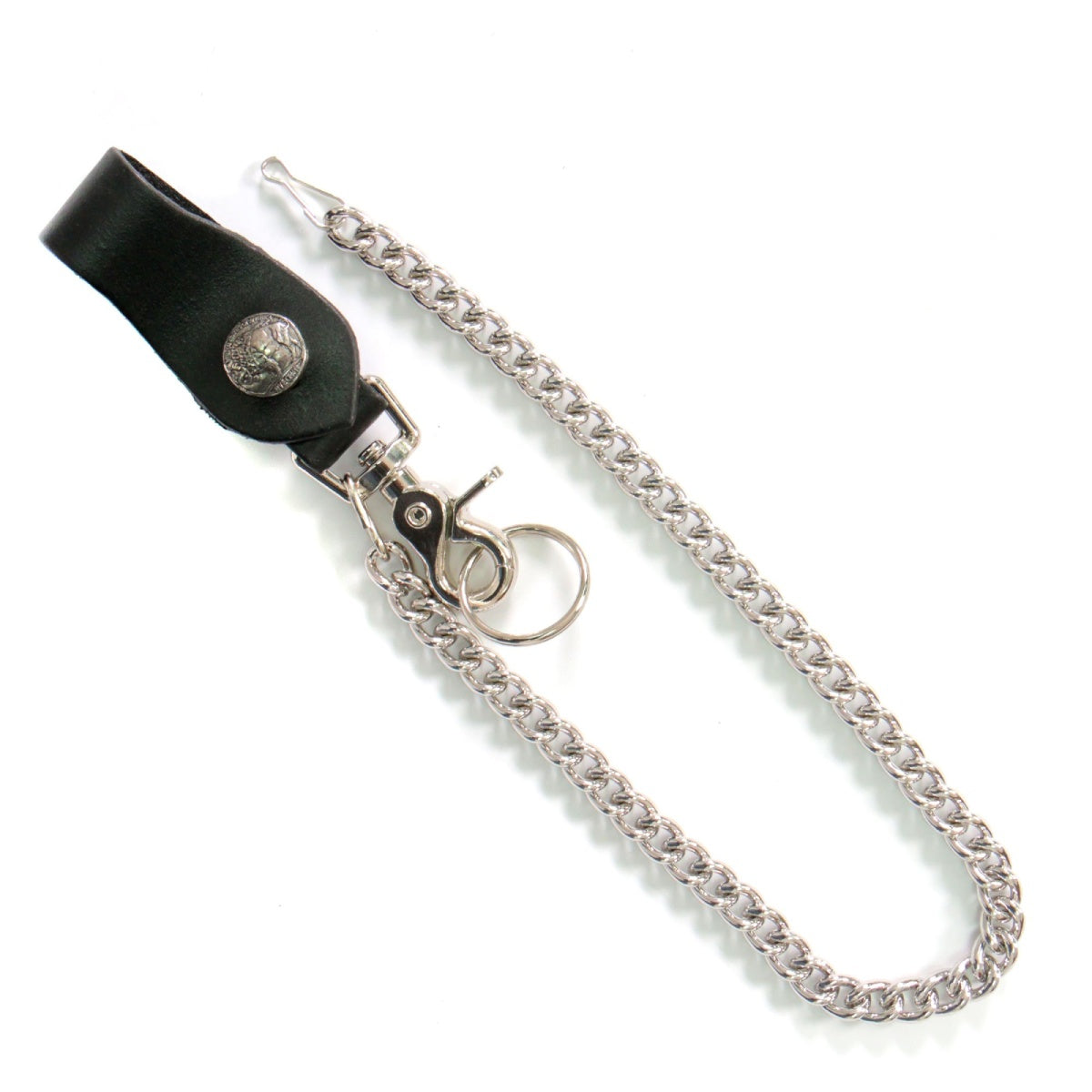 Hot Leathers CWA1041 18" Buffalo Nickel Wallet Chain-Metal-PCS - GRP