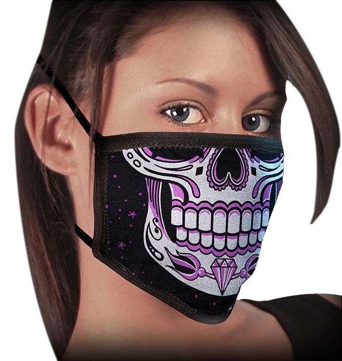 Hot Leathers Face Mask Sugar Skull Design FMD1019