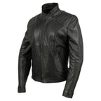 Milwaukee Leather USA MADE MLJKL5003 Women's Black Serene Clean Cut Premium Motorcycle Leather Jacket