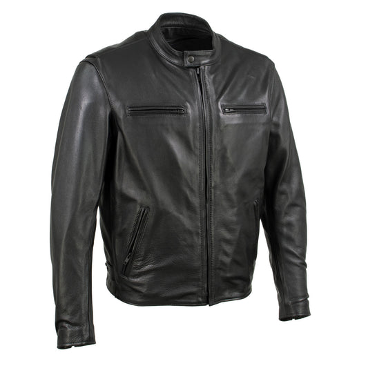 Milwaukee Leather USA MADE MLJKM5001 Men's Black Road Racer Premium Leather Motorcycle Jacket