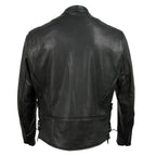Milwaukee Leather USA MADE MLJKM5002 Men's Black Air Stream Vented Premium Leather Motorcycle Jacket with Side Laces