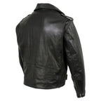 Milwaukee Leather USA MADE MLJKM5009 Men's Black The Dean Premium Leather Throwback Motorcycle Jacket