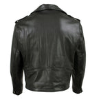 Milwaukee Leather USA MADE MLJKM5009 Men's Black The Dean Premium Leather Throwback Motorcycle Jacket