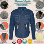Milwaukee Leather Men’s Titans Green and Black Plaid Hooded Riding Shirt w/ CE Armor & Aramid Fiber Panels - MPM1659