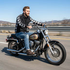Milwaukee Leather Men’s Splitline Tundra 2-Tone CE Armored Protective Flannel - Kevlar® Reinforced - MPM1673