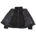 Milwaukee Leather Women's Tara Black Leather Motorcycle Rider 2-in-1 Convertible Hoodie Jacket Vest - LKL4712