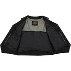 Milwaukee Leather Women's Road Queen Black Braided Buffalo Leather Motorcycle Vest - LKL4713