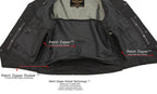Milwaukee Leather Women's Road Queen Black Braided Buffalo Leather Motorcycle Vest - LKL4713
