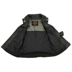 Milwaukee Leather Women's Dita Black Motorcycle Leather Vest w/ Riveted Lapel Collar - LKL4720