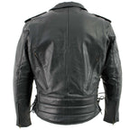 Milwaukee Leather LKM17004 Men's Classic Premium Black Vented Motorcycle Leather Biker Riders Jacket