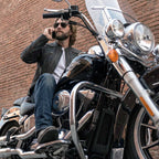 Milwaukee Leather Men's Matte Black Street CE Armored Motorcycle Vented Jacket - Reflective - LKM17012