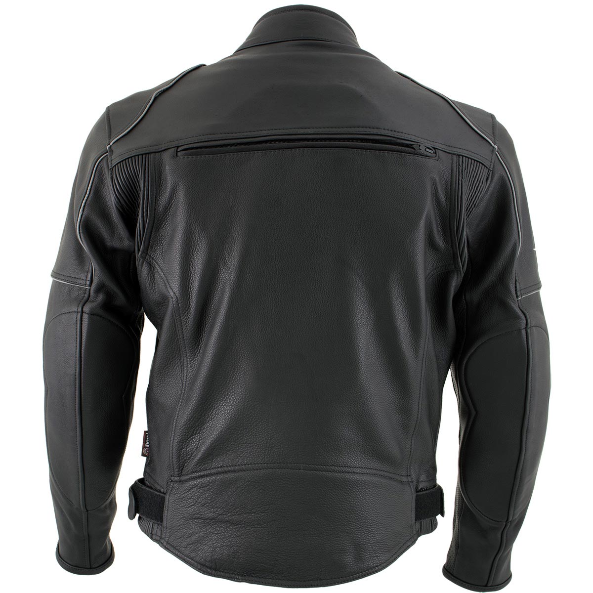 Milwaukee Leather LKM17013 Men's Premium Black Advanced Leather Motorcycle Jacket w/ CE Armor Protection