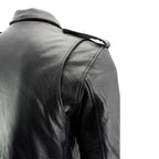 Milwaukee Leather Men's Classic Armored Black Leather Motorcycle Jacket w/ CE Armor - LKM17020