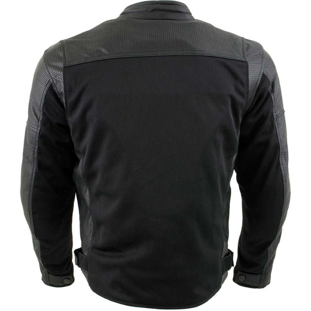 Milwaukee Leather Men's Chaos Black Leather Motorcycle Jacket w/ CE Armor, Reflective Panels, Vents - LKM17022